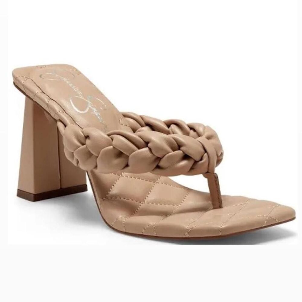 NIB Jessica Simpson Womens Zaliye Faux Leather Block Heel Size 7.5 Retail: $79